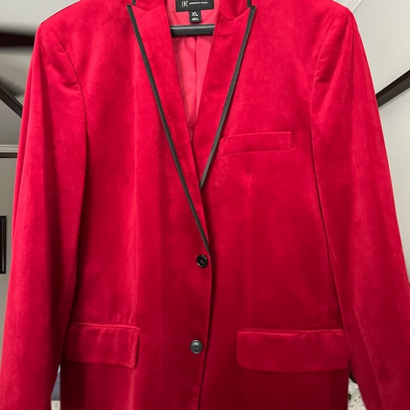 Christmas Red Men's Blazer - Picture 1 of 2
